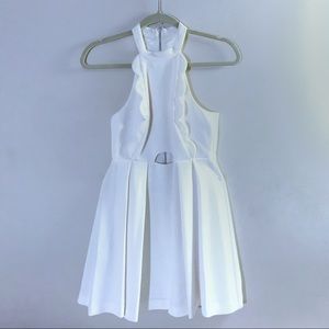 (BCBGeneration) White Halter Dress w/ ruffle